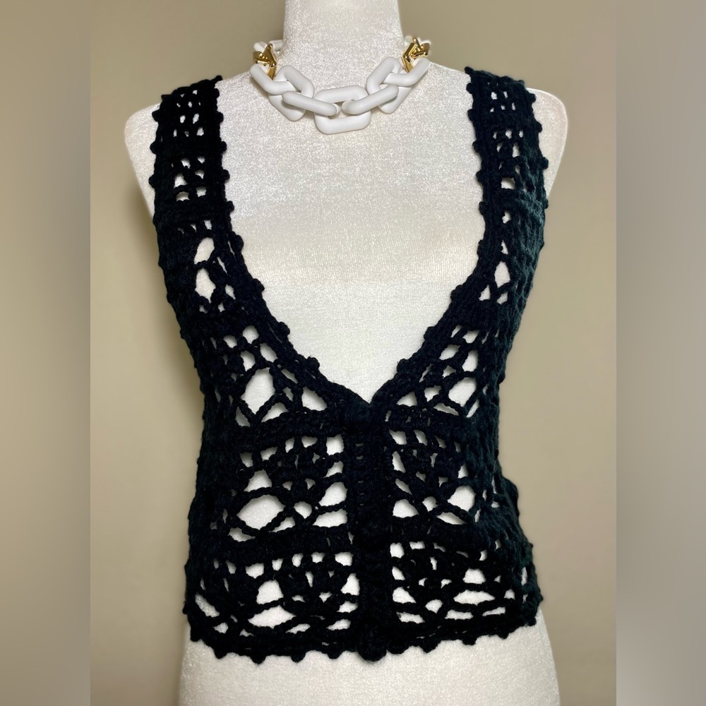 Black Knit VEST from Room Mates